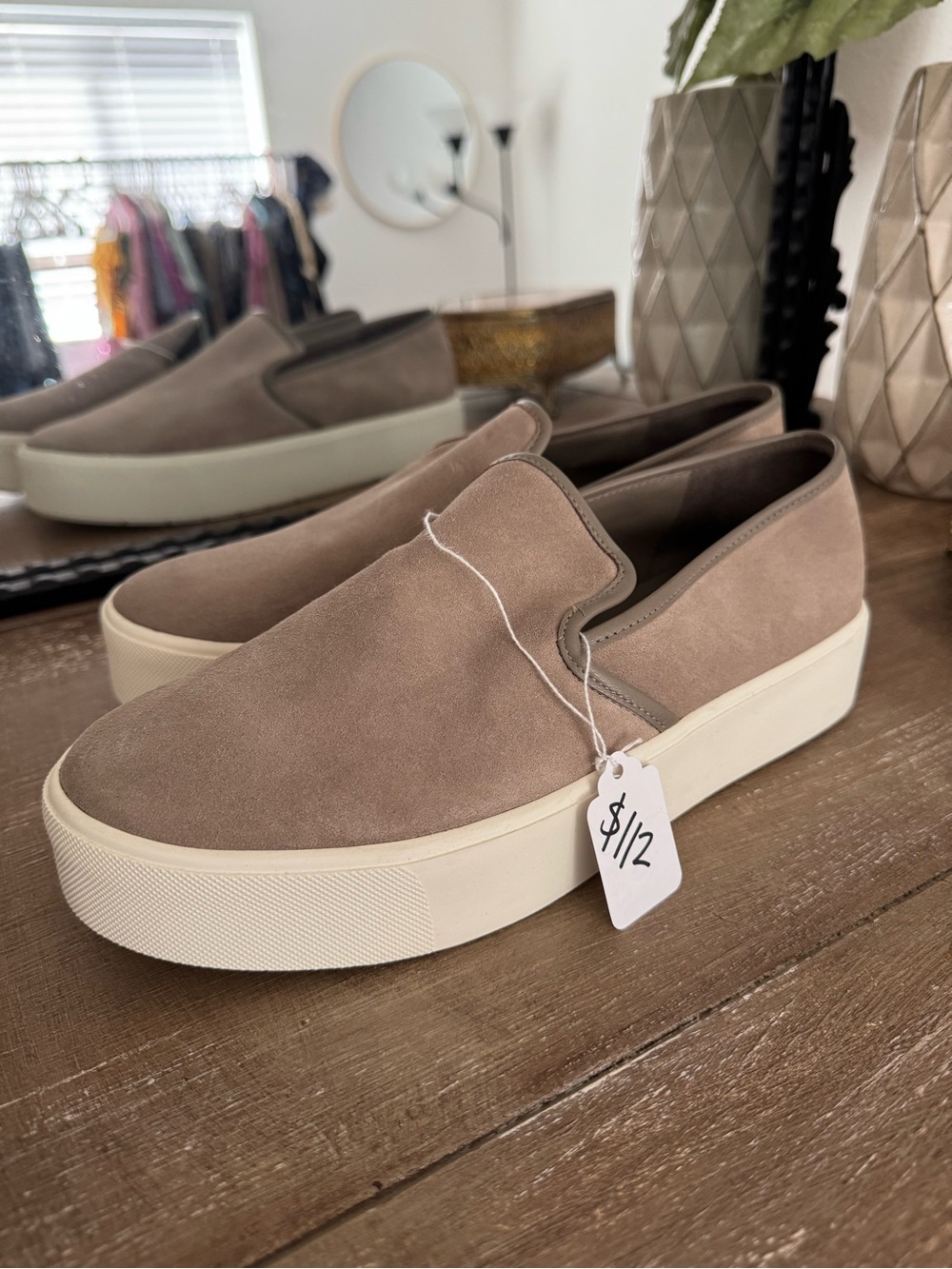 Vince Taupe Slide on Sneaker - size 8.5